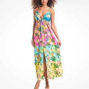 Bright Floral Tropical Sundress Size xl